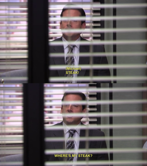 michal scott steak